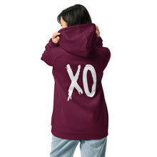 Load image into Gallery viewer, DZLA 'XO' Unisex eco raglan hoodie