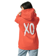 Load image into Gallery viewer, DZLA 'XO' Unisex eco raglan hoodie