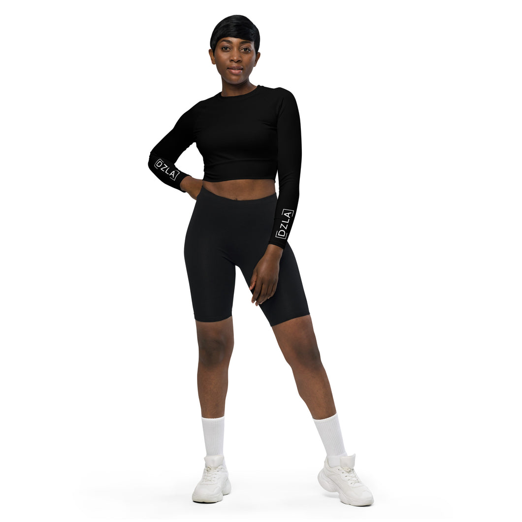 DZLA 'Gym Ready' Recycled long-sleeve crop top