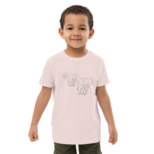 Load image into Gallery viewer, DZLA &#39;Elephant parade&#39; Organic cotton kids t-shirt
